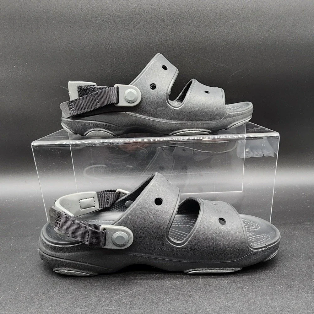 Crocs J6 Black All-Terrain Sandal Rugged Outdoor Hiking Camping Gorpcore Summer